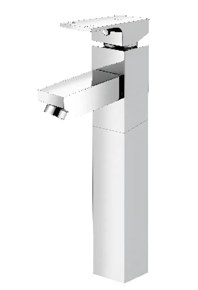 Single Lever Basin Mixer with Extension Body Fix Spout with 600mm Braided Hoses