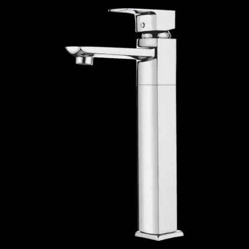 Single Lever Basin Mixer With Extension Body Fix Spout with 600mm braided Hoses