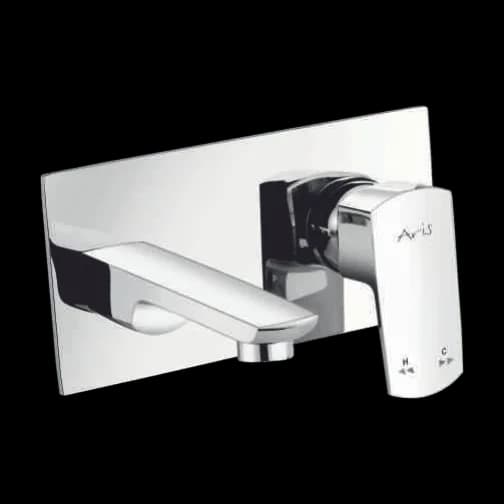 Single Lever Basin Mixer with Adjustable Wall flange (Wall Mounted)